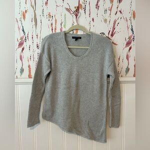 Banana Republic Gray Asymmetrical Hem Sweater